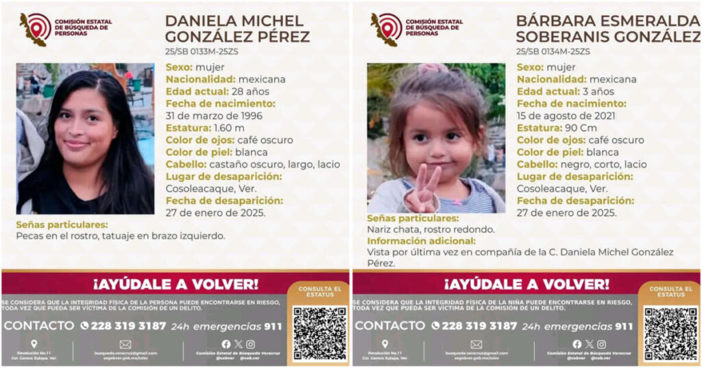 Madre e hija desaparecen en Cosoleacaque tras salir a comer Madre e hija desaparecen en Cosoleacaque tras salir a comer
