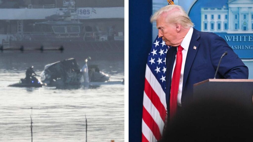Trump confirma que “no hay sobrevivientes” tras accidente aéreo en Washington.
