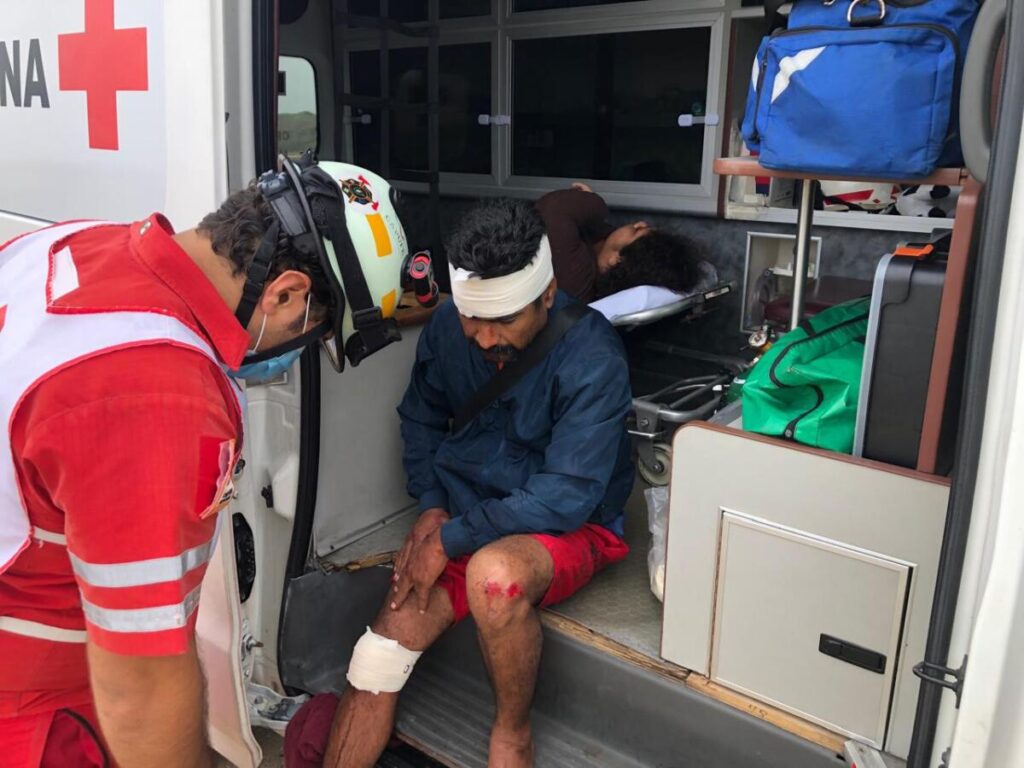 Derrapa pareja  que viajaba en motoneta cerca de Las Gaviotas en Coatzacoalcos 