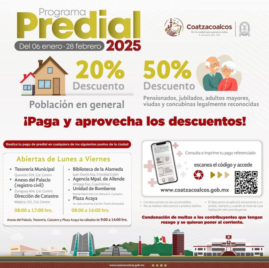 Arranca en Coatzacoalcos el programa ‘Predial 2025’. Arranca en Coatzacoalcos el programa ‘Predial 2025’.