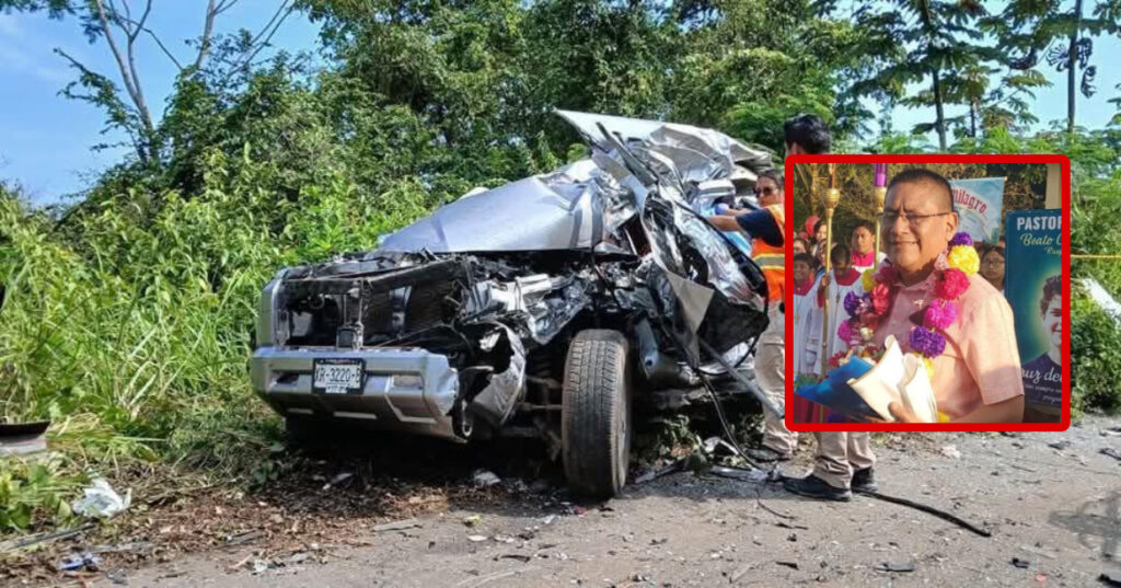 Sacerdote de la diócesis de San Andrés Tuxtla gravemente herido tras accidente en Catemaco.