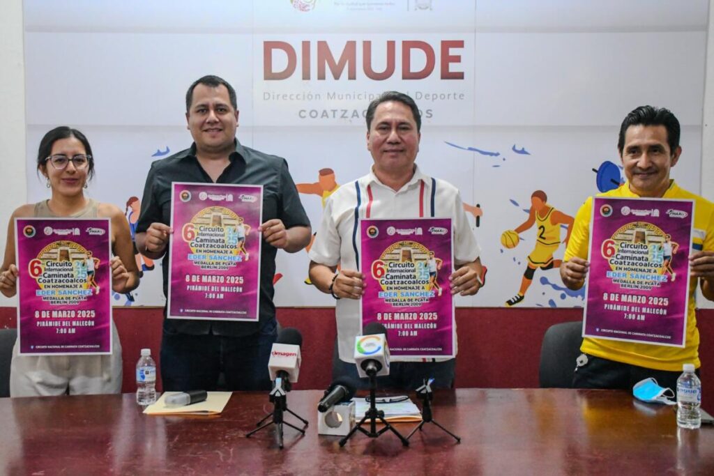 Anuncian en Coatzacoalcos competencia Internacional de Caminata 2025. Anuncian en Coatzacoalcos competencia Internacional de Caminata 2025.