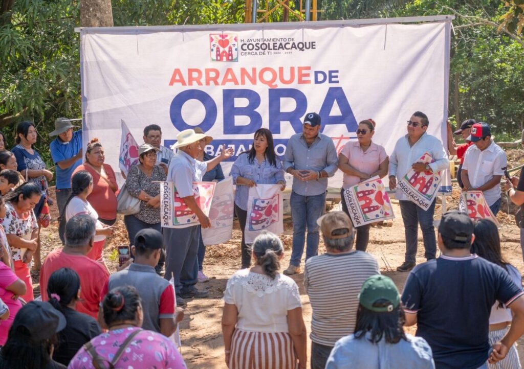 Inicia construcción de pozo profundo en el ejido Zacatal Victoria de Cosoleacaque.
