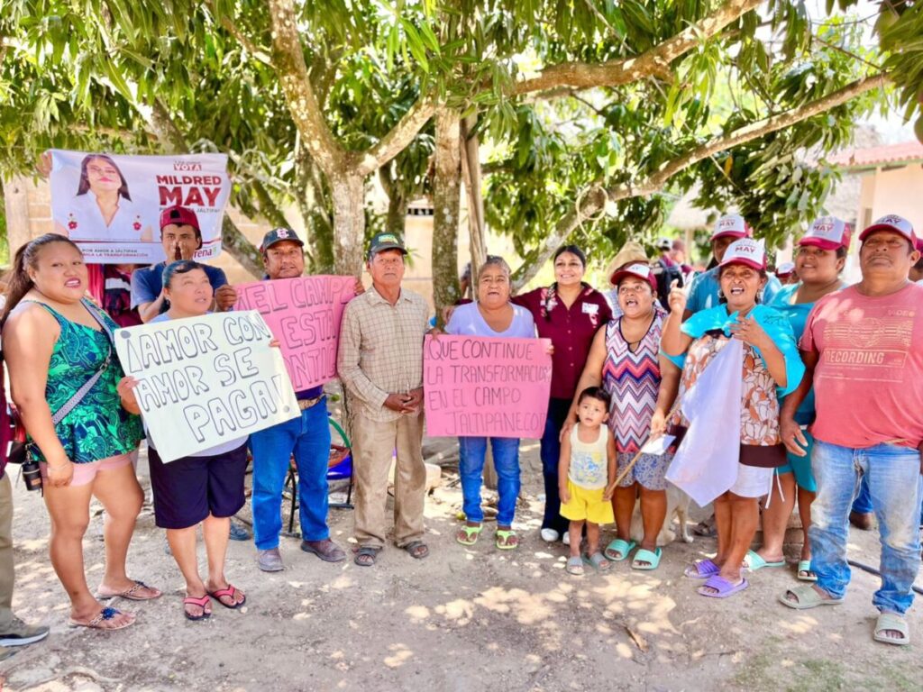 Comunidades de Jaltipan respaldan a Mildred May. “El campo está contigo y nuestro apoyo igual” expresaron pobladores