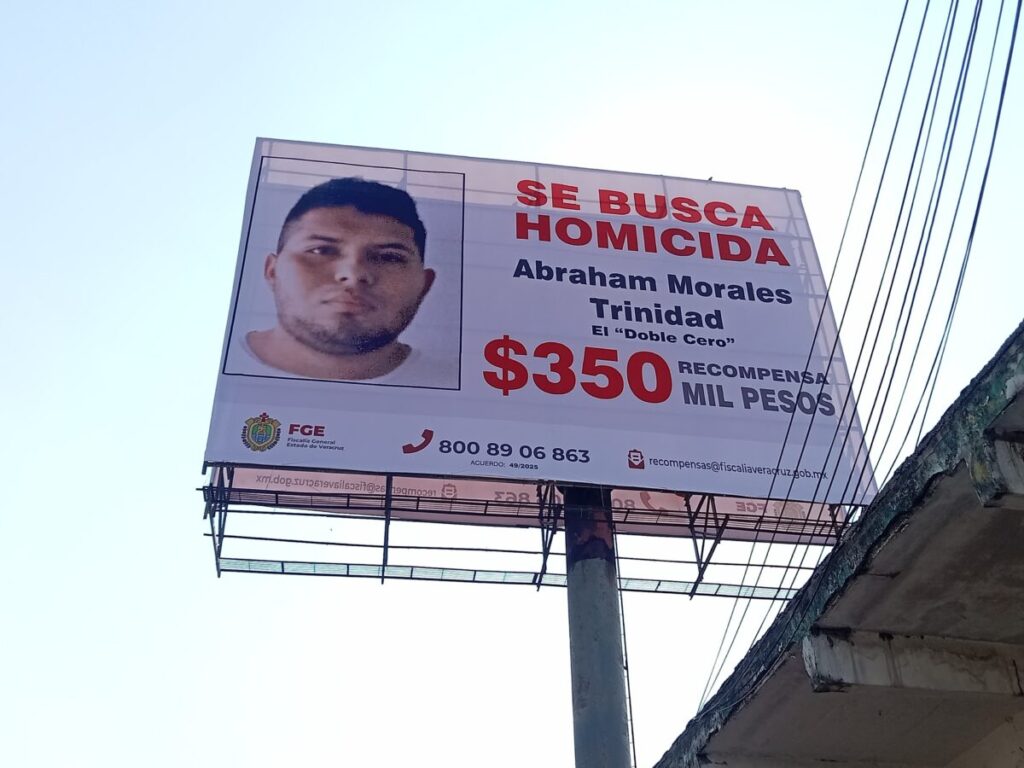 Ofrecen recompensa de 350 mil pesos para localizar al homicida apodado “El Doble Cero