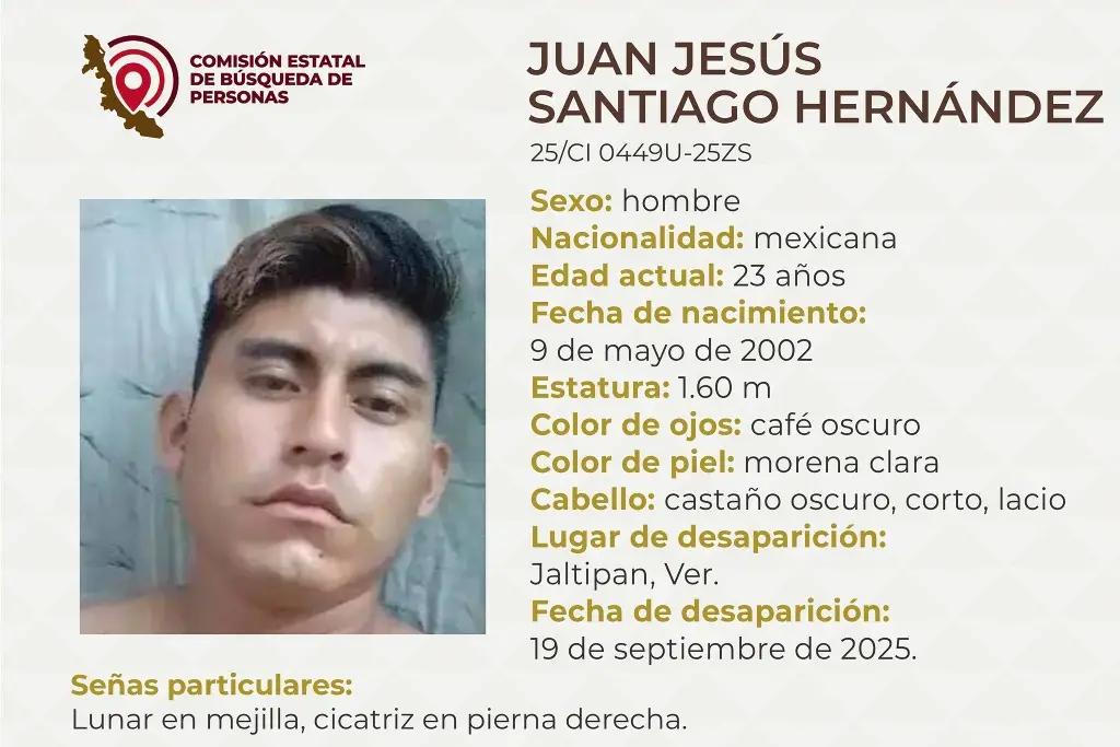 Él es Juan y desapareció en Jáltipan de Veracruz; estas son sus características. Él es Juan y desapareció en Jáltipan de Veracruz; estas son sus características.