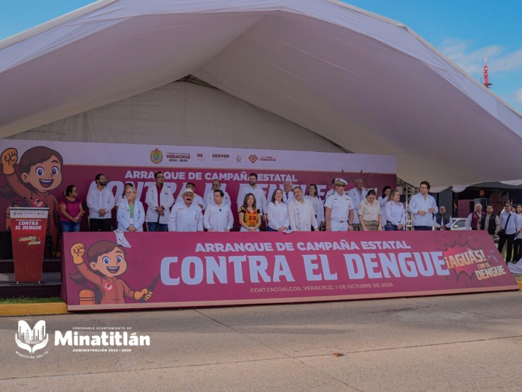 Arranca campaña contra el dengue en Veracruz; Carmen Medel acompaña a Rocío Nahle
