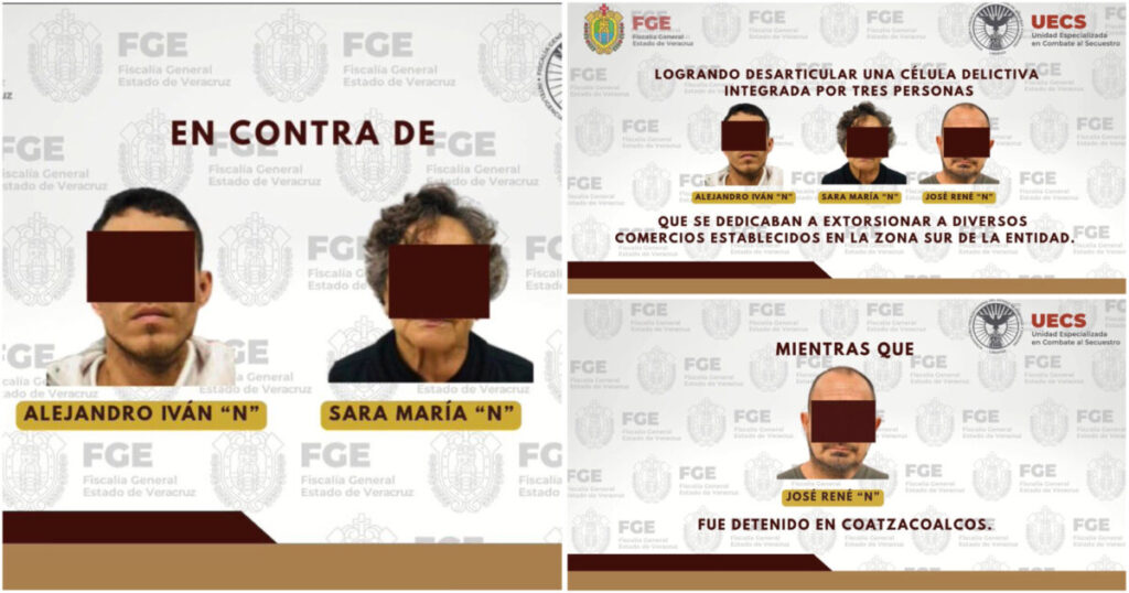 Cae presunta célula de 3xtors¡0n@dor3s que operaba en el sur de Veracruz; dos fueron detenidos en Yucatán