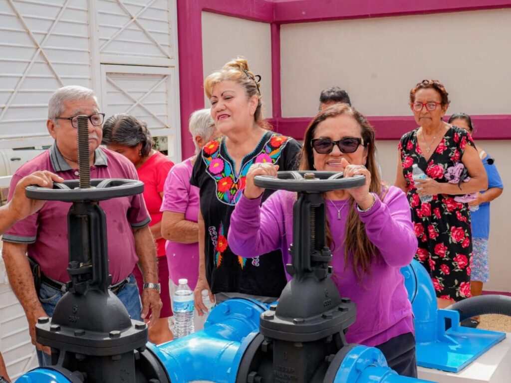 Carmen Medel inaugura el equipamiento del Pozo Profundo 17-A y la nueva línea de conducción que fortalecerá el suministro de agua en Minatitlán