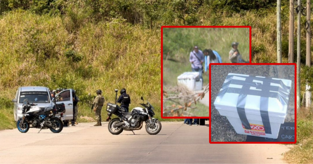 Abandonan dos hieleras con r3$t0$ hum4n0s en Coatzacoalcos.