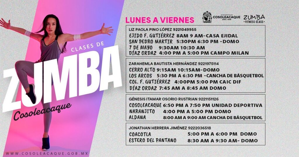 El Gobierno Municipal de Cosoleacaque promueve la activación física con zumba gratis El Gobierno Municipal de Cosoleacaque promueve la activación física con zumba gratis