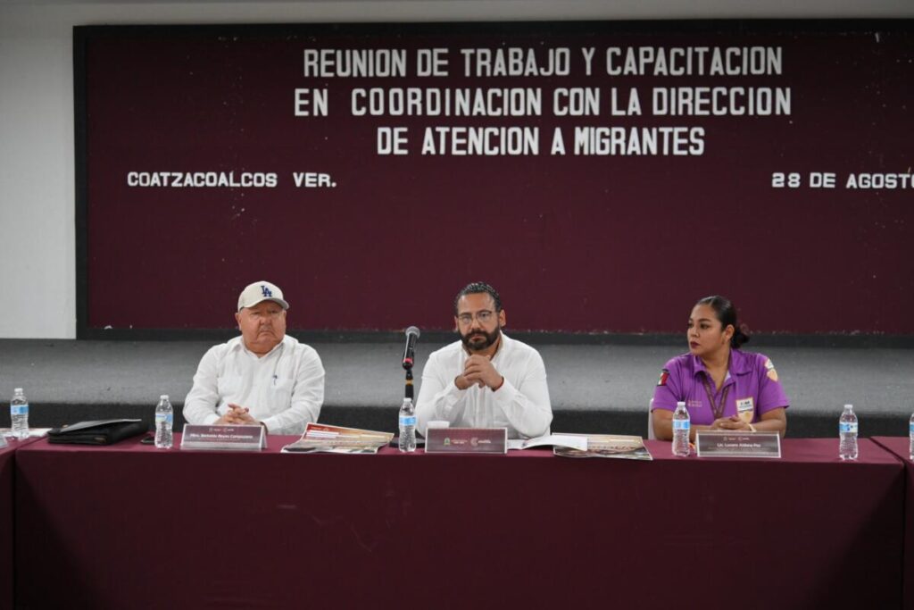 Fortalece Pedro Miguel Rosaldo coordinación institucional para mejorar atención a personas migrantes en Coatzacoalcos