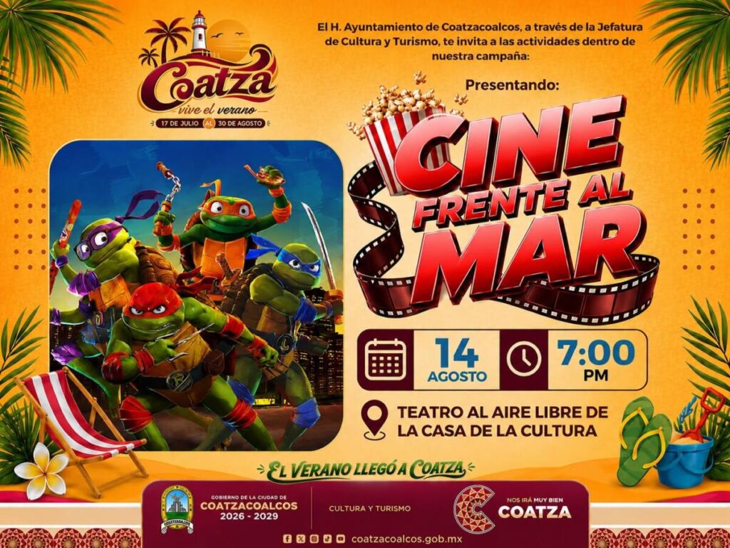 Cine Frente al Mar y exposición de grabado destacan entre las actividades de “Coatza Vive el Verano” Cine Frente al Mar y exposición de grabado destacan entre las actividades de “Coatza Vive el Verano”