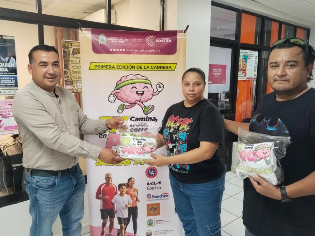 Más de 400 personas se suman a la carrera 5K por la salud mental en Coatzacoalcos