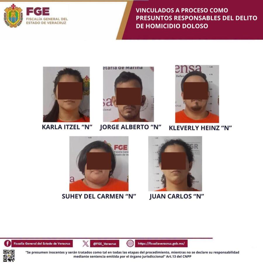 Vinculan a proceso a cinco por h0m!c!di0 doloso en la colonia Veleros en Coatzacoalcos Vinculan a proceso a cinco por h0m!c!di0 doloso en la colonia Veleros en Coatzacoalcos