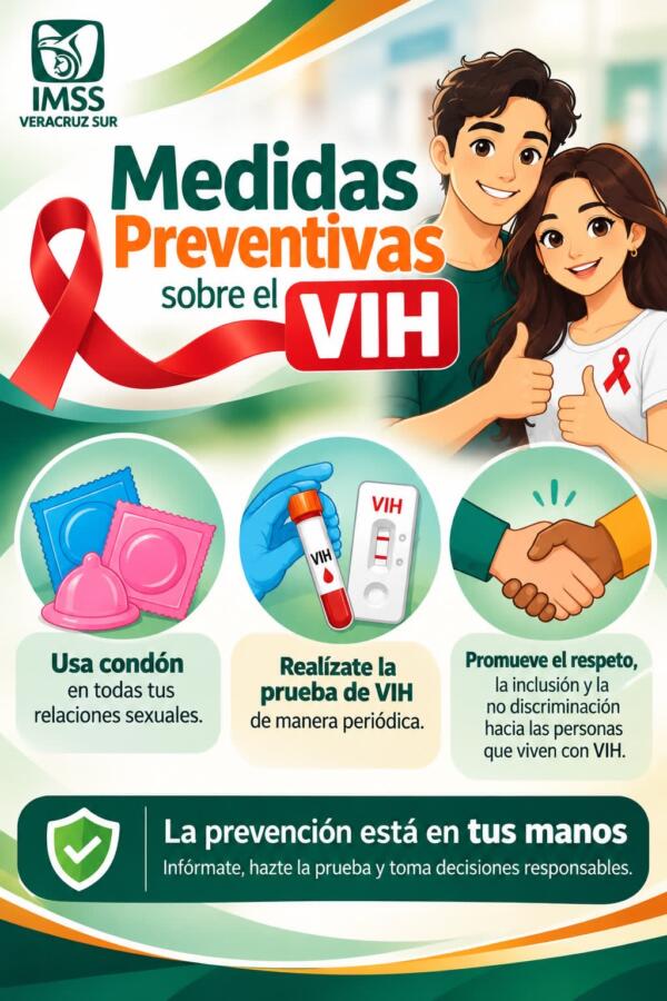 Informa IMSS Veracruz Sur sobre PEP y PrEP para prevenir VIH Informa IMSS Veracruz Sur sobre PEP y PrEP para prevenir VIH
